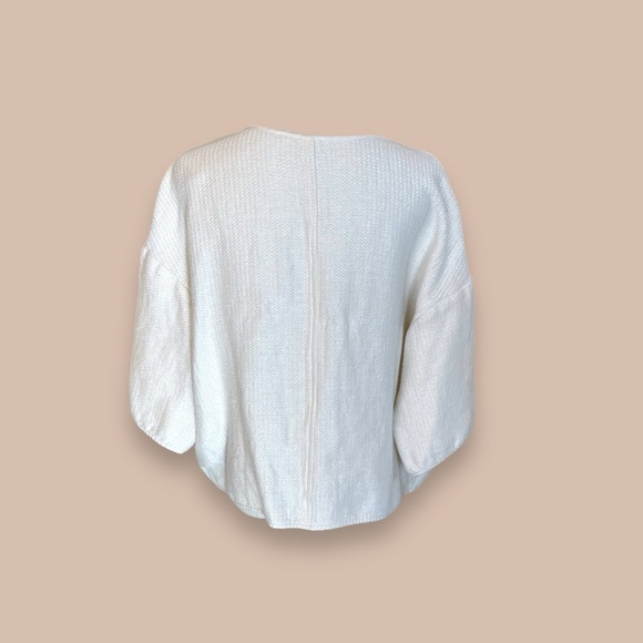 Eileen Fisher, the Fisher Project SZ Med linen cotton blend short sleeve jacket. - Picture 5 of 15